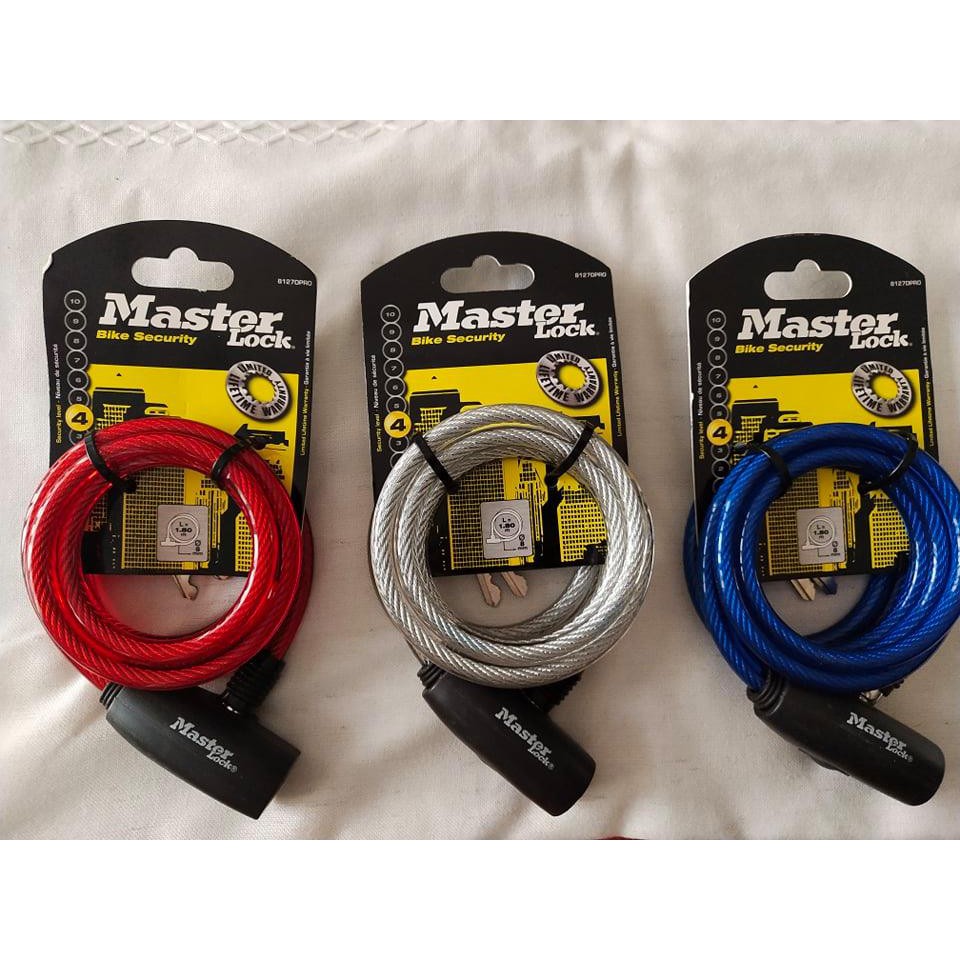 master lock bike lock default combination