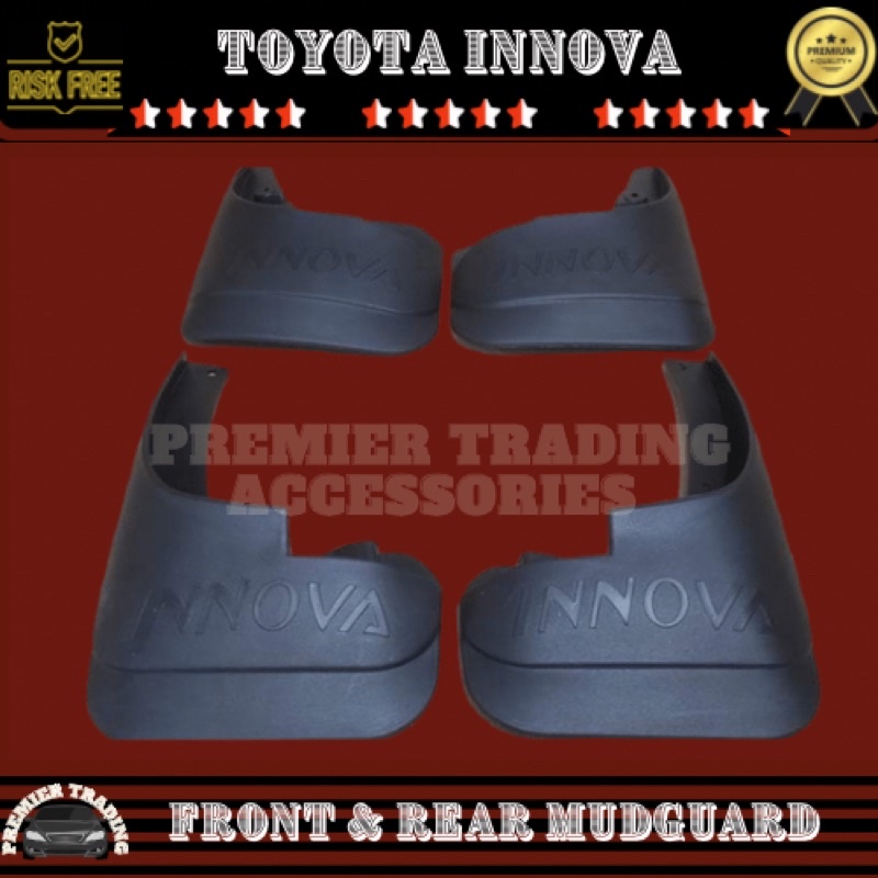 Front & Rear Mud Flaps Splash Guards Fenders Innova 2009 2010 2011 2012 ...