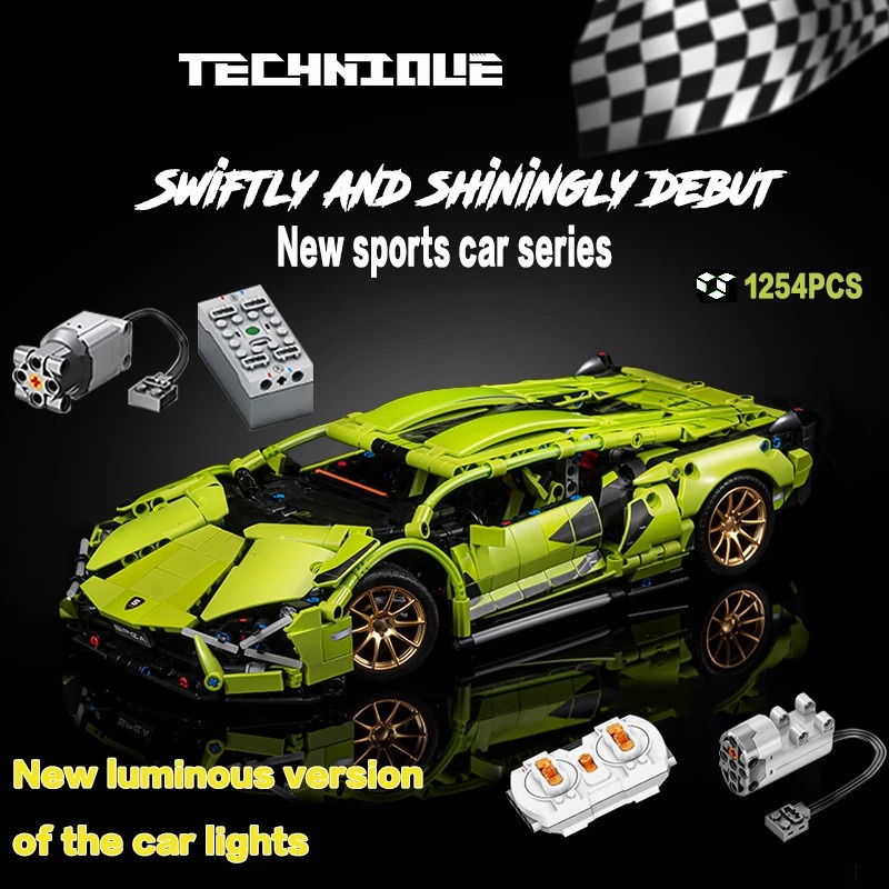 Lego 1254PCS Technical Building Blocks Racing Car Static Model Or ...