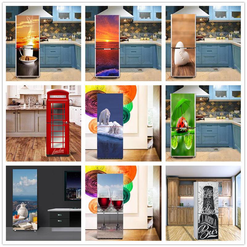 3D Wallpaper Refrigerator Refurbish Sticker Adhesive Waterproof PVC