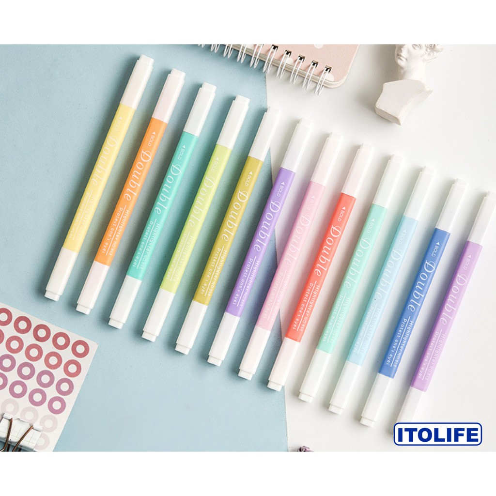 Hanku Double Head Pastel Mild Colors Highlighter 1pc Shopee Philippines