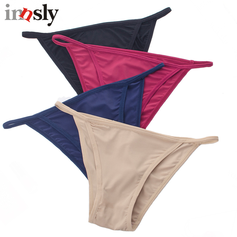 Innsly Sexy Women Bikini Panties Low Rise Ice Silk Underwear | Shopee ...