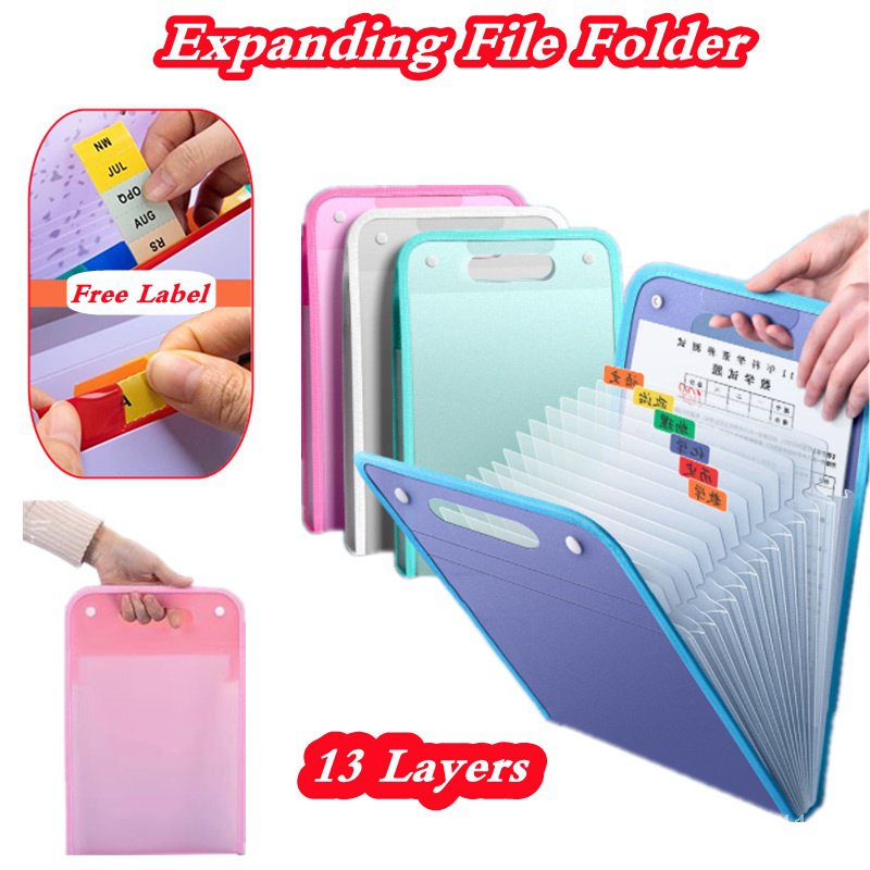A4 Paper Expanding Portable File Folder Extension Receipt File Sorting