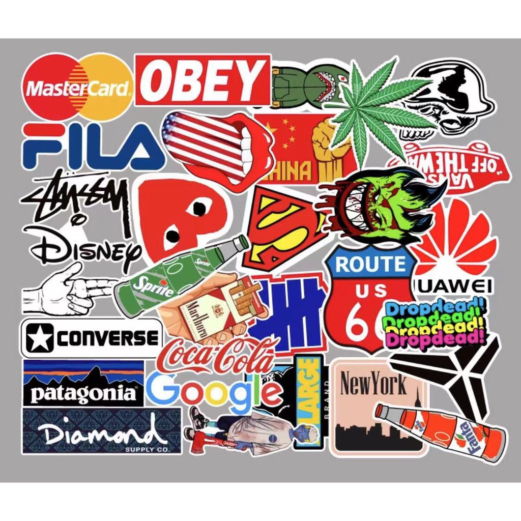 xs202-100 pcs decorative graffiti stickers motorcycle skateboard ...