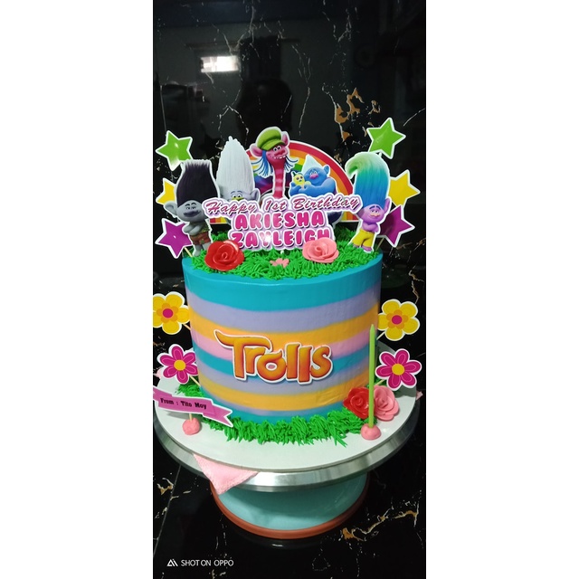 Trolls cake clearance pan