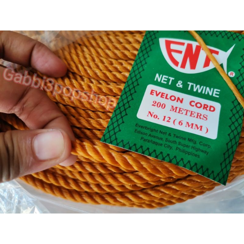 Nylon Rope| ENT#12 (6mm) | per 10 Meters | EVELON CORD | Shopee Philippines