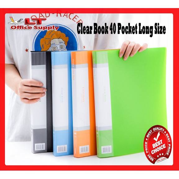 40 Pockets Tranbo Clear Book Non-Refillable Presentation Display Book ...