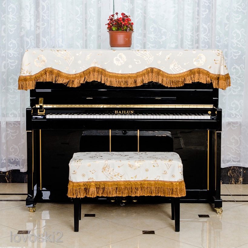 1 Pc Yellow Piano Half Cover Upright Piano Cover Dust Cover Piano Parts ...