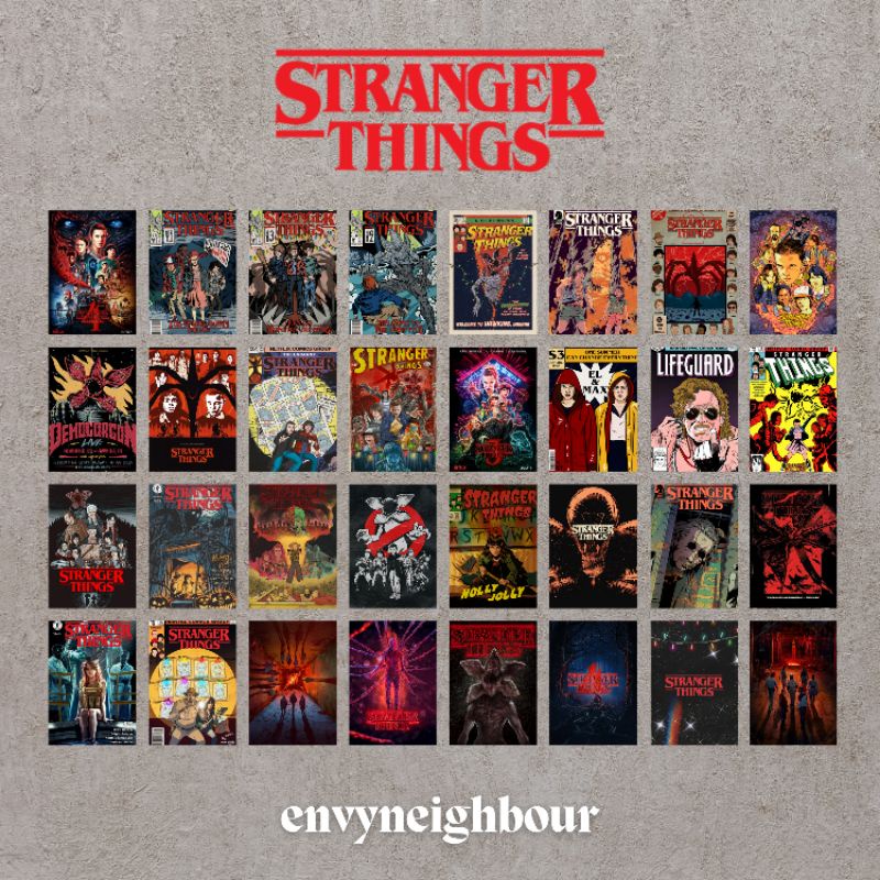 Stranger Things Wall Poster (32Pcs Contents) | Shopee Philippines
