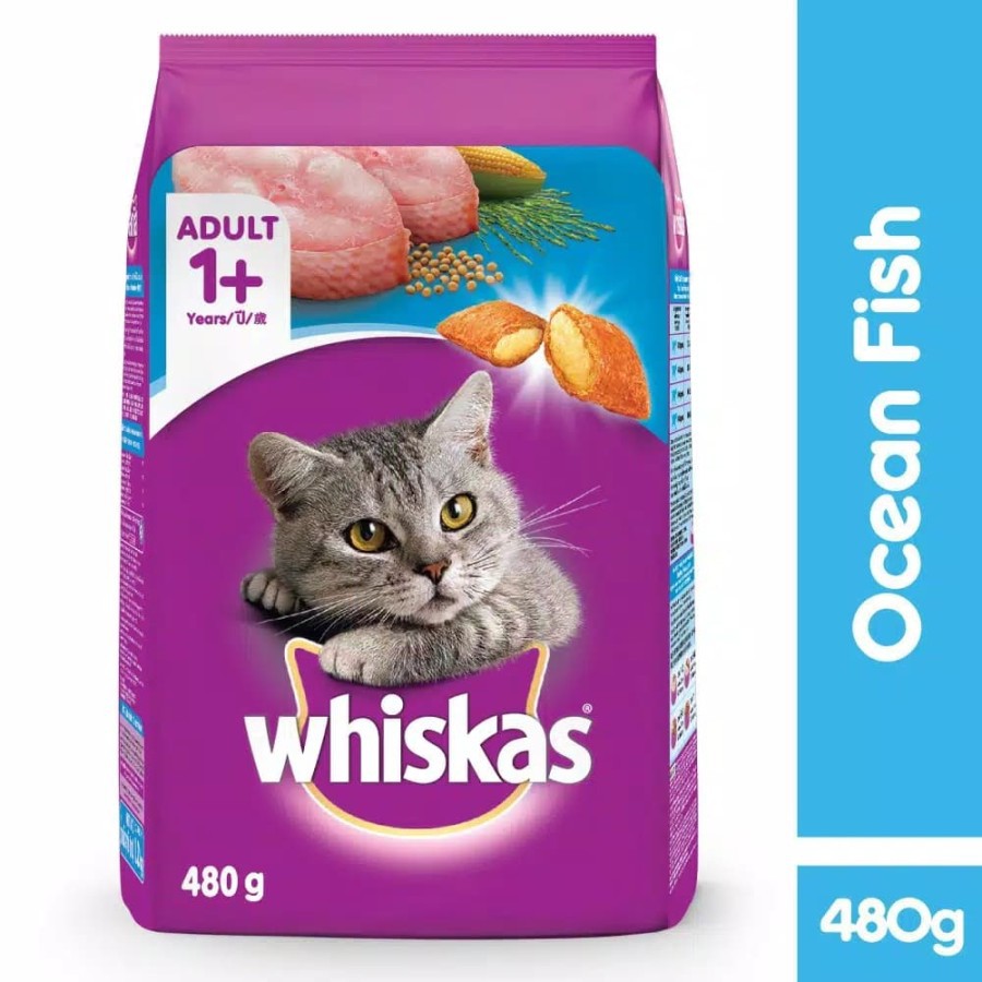 Whiskas Adult Ocean Fish 480 Gr / Whiskas Cat Food 480gr | Shopee ...