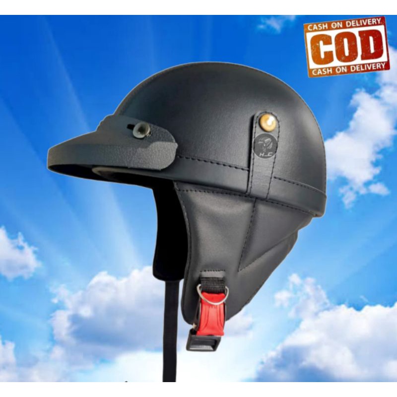 Retro chips Helmet / Classic chips Helmet / Black chips Helmet / Classic Black Helmet Shopee