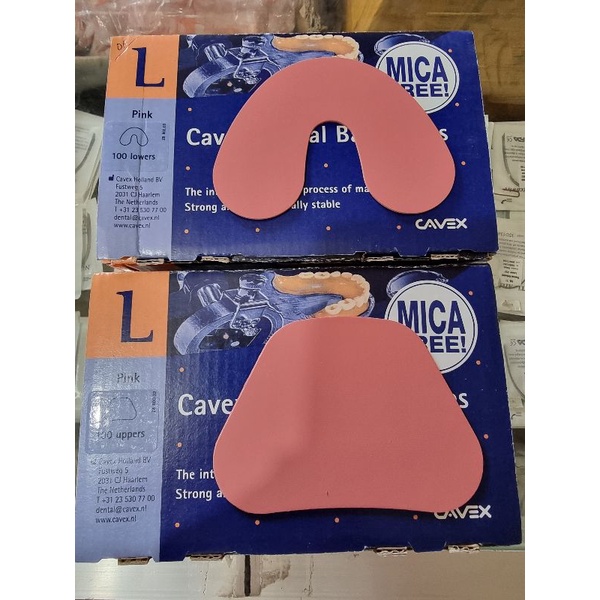 Cavex Shellac Base Plate Upper and Lower and Visible Light Curing