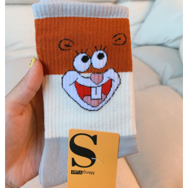 YB5 Original Kyrie Irving Spongebob Collection Socks High tube basketball elite socks BY5 Shopee Philippines