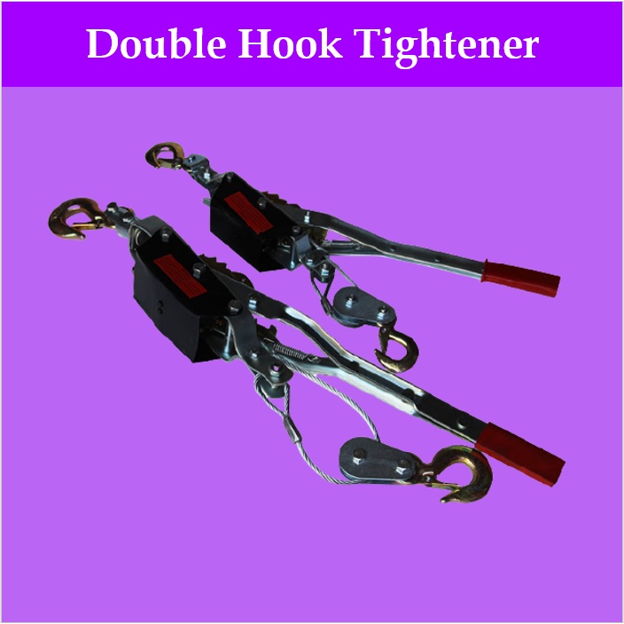 1T 2T DOUBLE HOOK TIGHTENER HAND PULLER PAT GRIP RATCHET PULLER WIRE ...