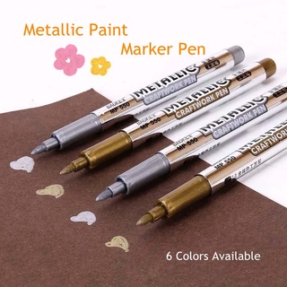 1PC Waterproof Metallic Marker Pens Permanent Paint Marker Pen for DIY  Crafts Scrapbooking Mark Artist Illustration Stationery