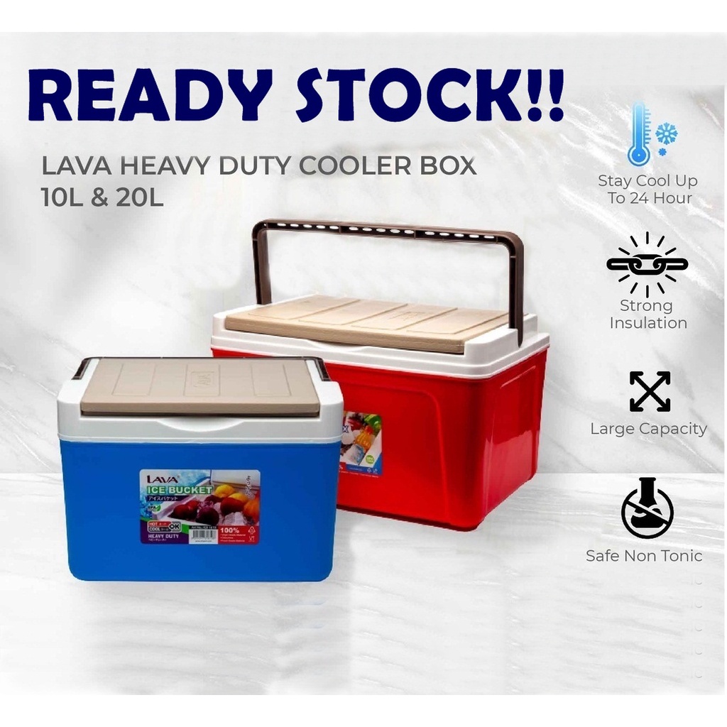 Heavy Duty Cooler Box 10L & 20L / Ice Bucket / Picnic Storage box ...