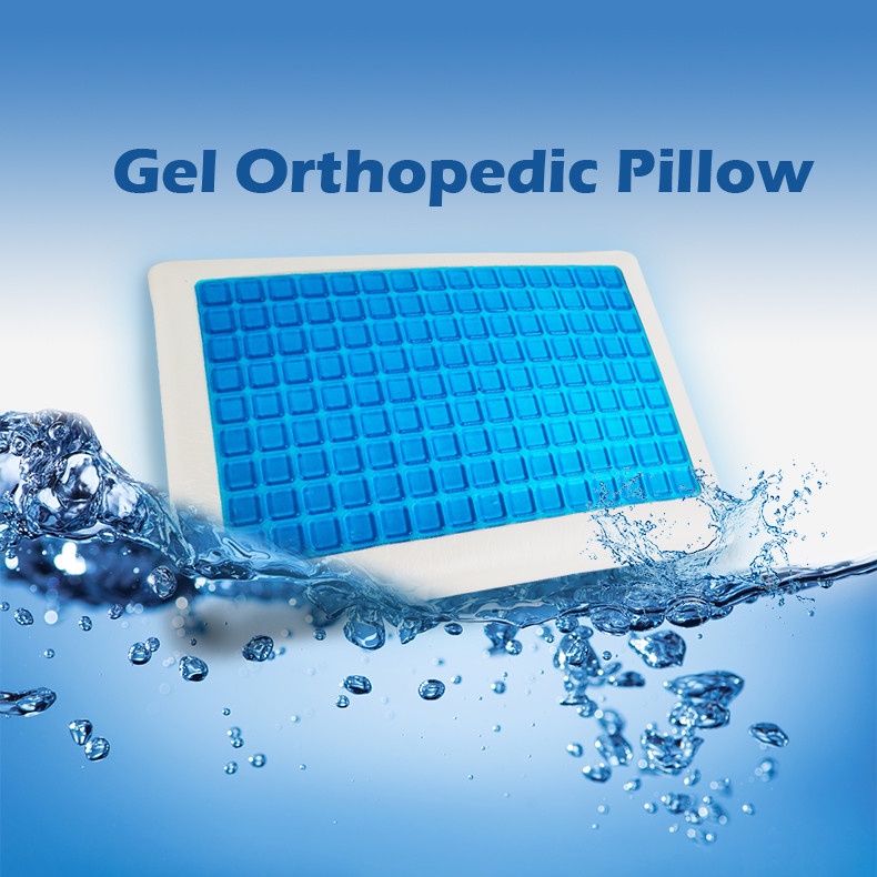 60X40CM Cooling Gel Memory Foam Pillow Orthopedic Support Neck Pillow
