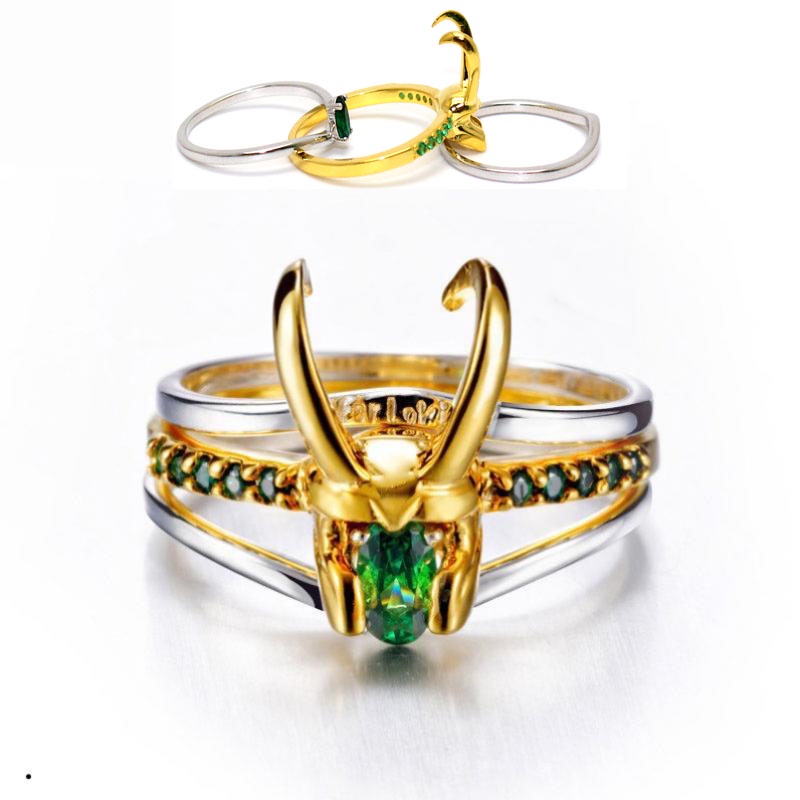 Marvel Avengers Three-In-One Loki Ring Helmet Thor Loki Ring Odinson ...