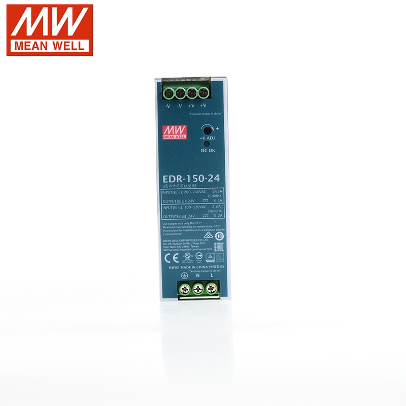 MEAN WELL EDR-150-24 150W 24V DIN Rail Switching Power Supply 110V220V ...