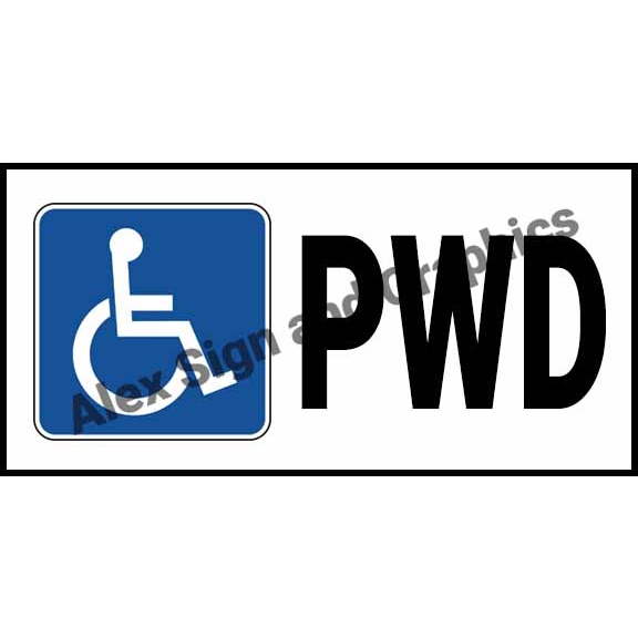 PWD PVC Signage (white) - 3.75 x 7.5 inches | Shopee Philippines