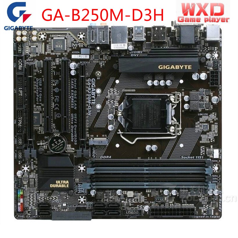 For Gigabyte GAB250MD3H NEW Desktop Mainboard LGA 1151 DDR4 B250MD3H