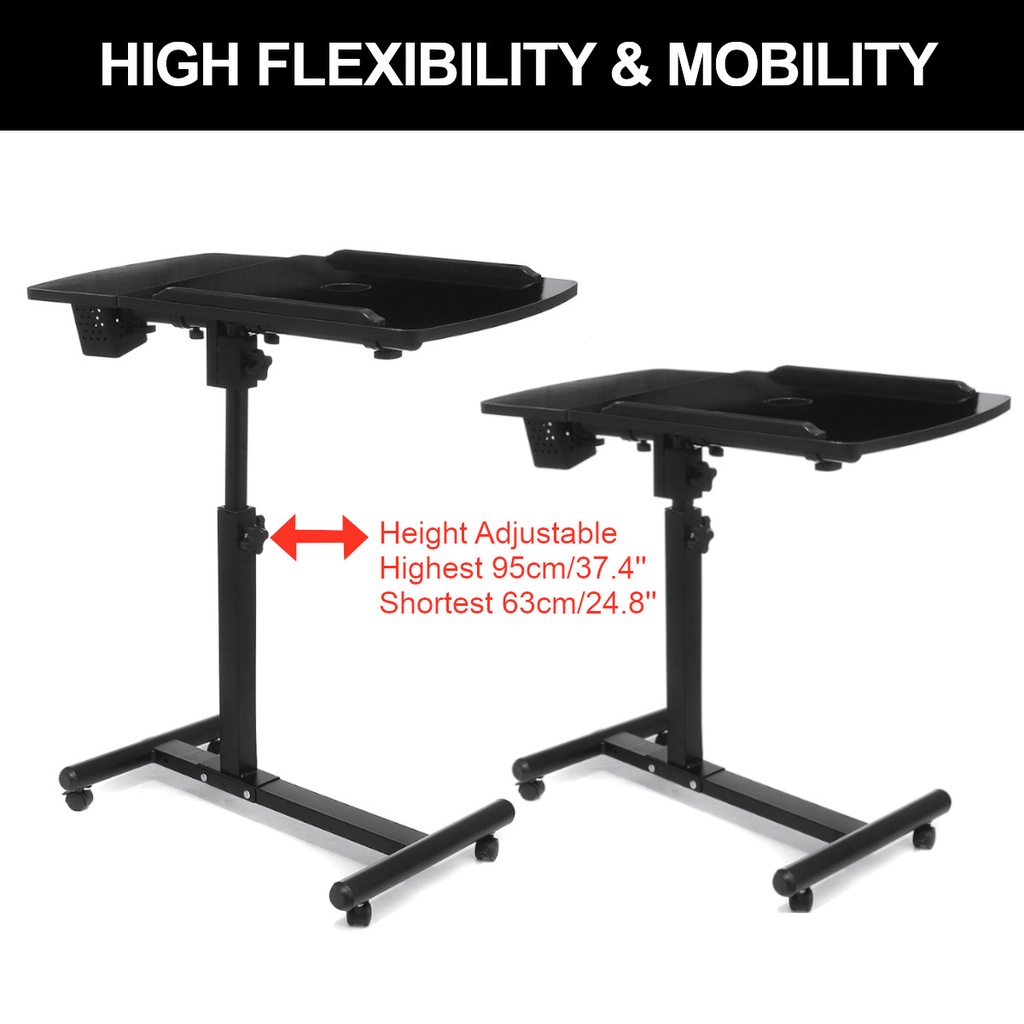 Foldable Computer Table Portable Rotate Laptop Desk Table for Bed Can ...