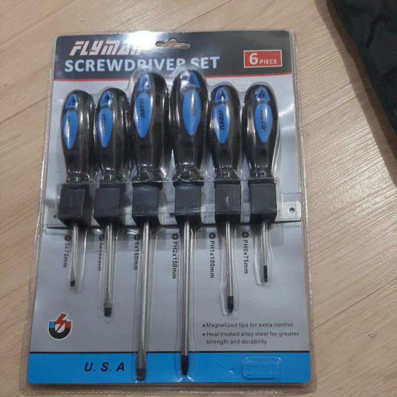 orig flyman screw driver set magnetic 6 in 1 | Shopee Philippines