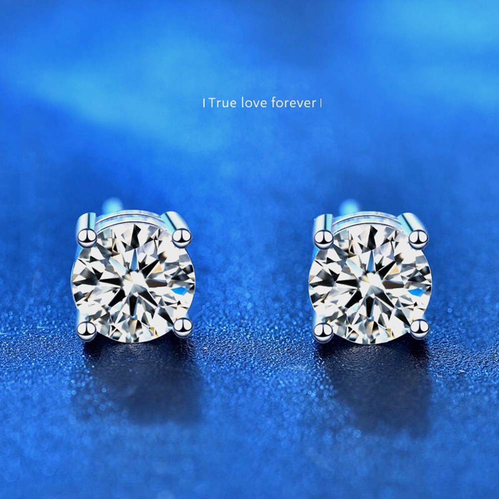 Real Moissanite earrings /S925 earrings stud/GRA 3/4/5/6/6.5 mm Shopee Philippines