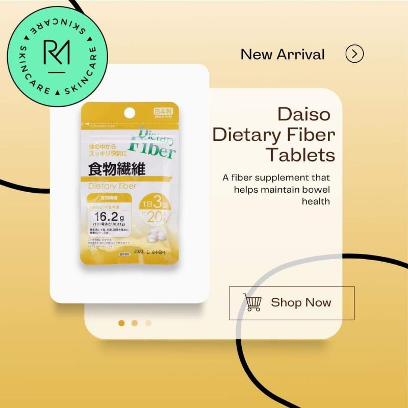 Daiso Dietary Fiber Tablets Shopee Philippines