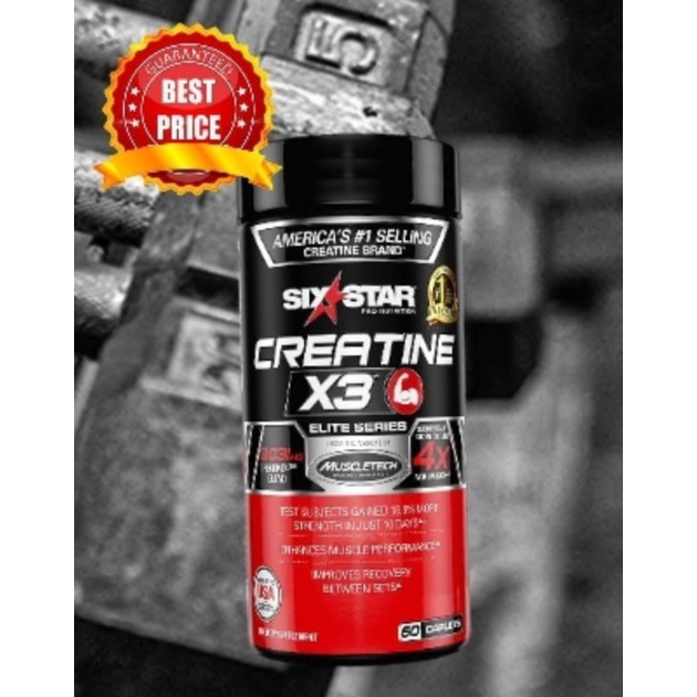 Six Star Creatine 3X by Muscletech, 60cps. Shopee Philippines