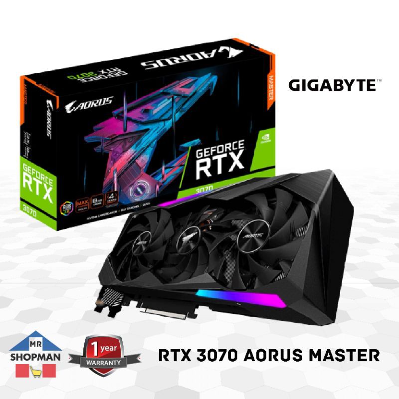 Gigabyte Geforce Rtx 3070 3070ti Aorus Master Video Graphics Card Shopee Philippines