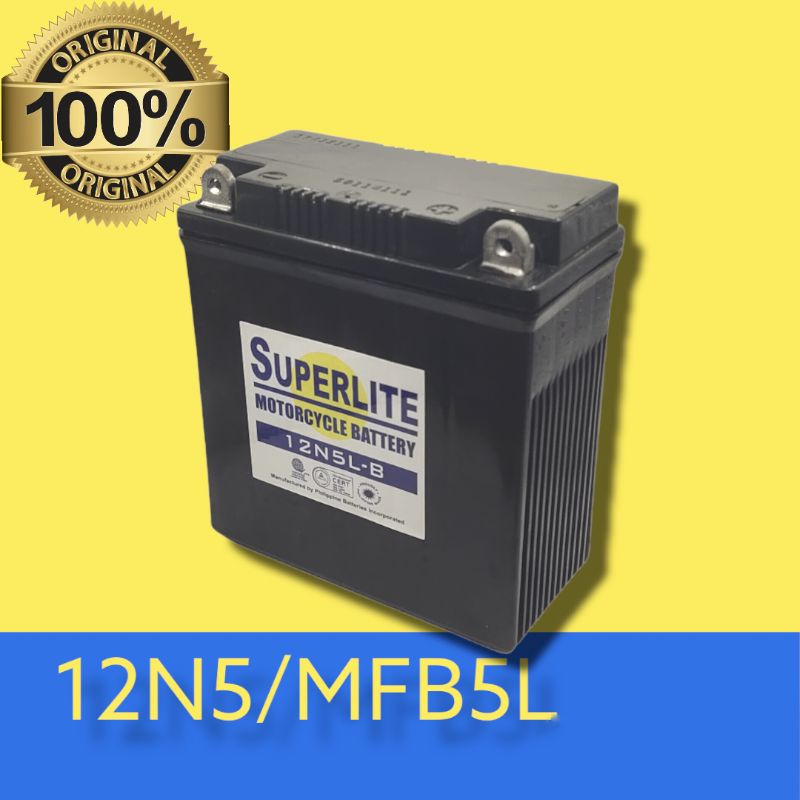 5LSUPERLITE 12N5LB/MFB5L/YB5L Motorcycle Battery/Mio Sporty(Amore