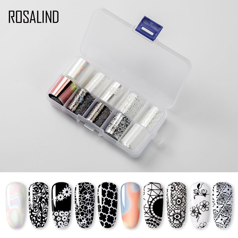 ROSALIND Nail Stickers Transfer Sticker For Manicure Set 2.5cm*100cm ...
