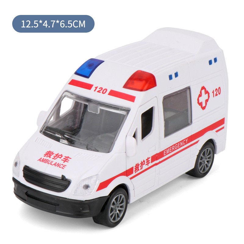 City Diecast Ambulance Emergency Toy Car Model Open Door Ambulancia ...