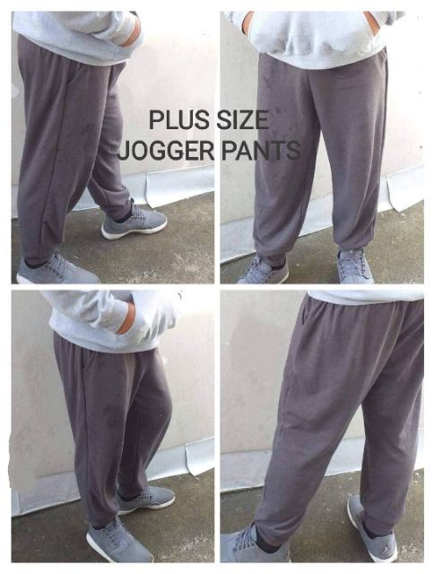 bsapp: PLUS SIZE JOGGER PANTS UNISEX BIG SIZE 2XL UPTO 4XL STRETCHABLE  COTTON FABRIC