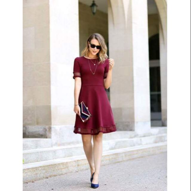 Maroon hotsell dress outfit