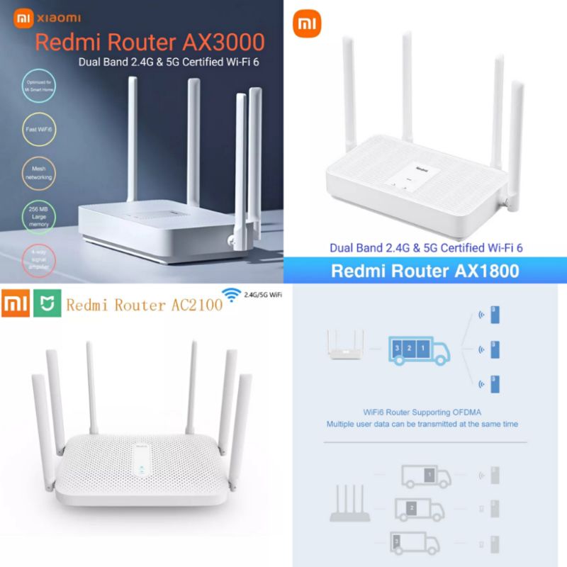 Xiaomi Redmi WiFi Router AX3000 / AX 1800 / AC2100 | Shopee Philippines