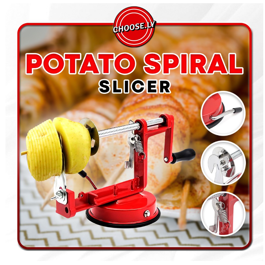 Manual Spiral Fruit Vegetable Potato Chip Slicer Twister French Fry Cutter