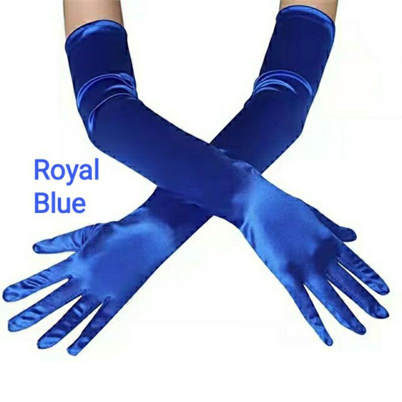 Women's Evening Party Formal Gloves Solid Color Satin Long Finger