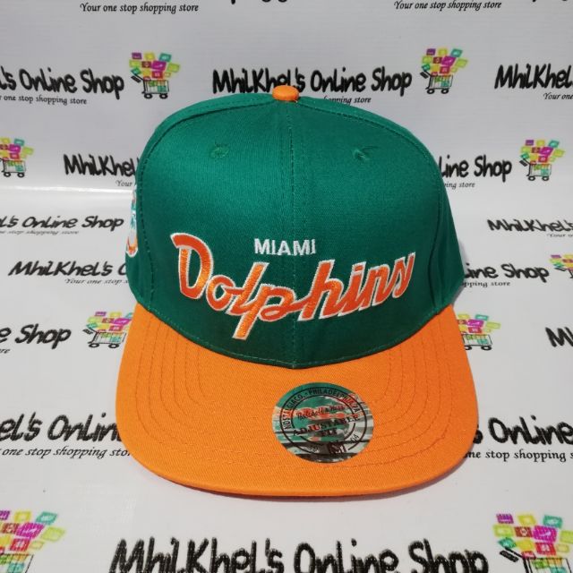 Miami Dolphins NFL Vintage Snapback Cap (green/orange)mo | Shopee