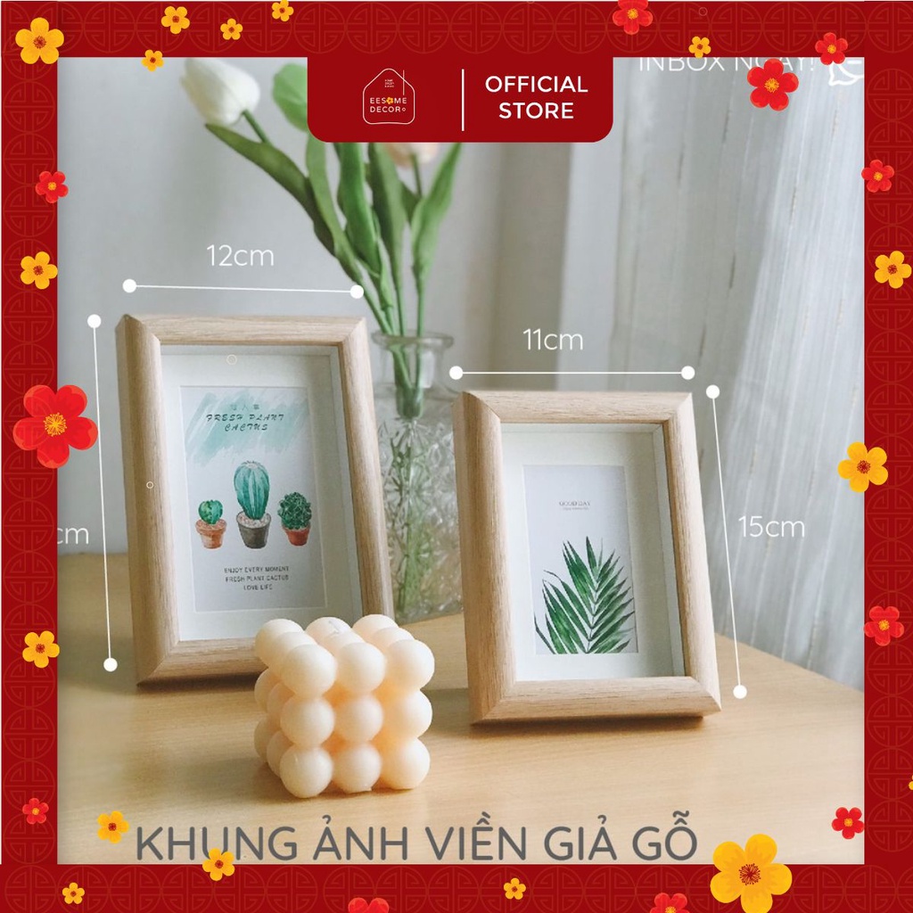Korean Style Wooden Border Fake Photo Frame With Various Sizes | Shopee ...