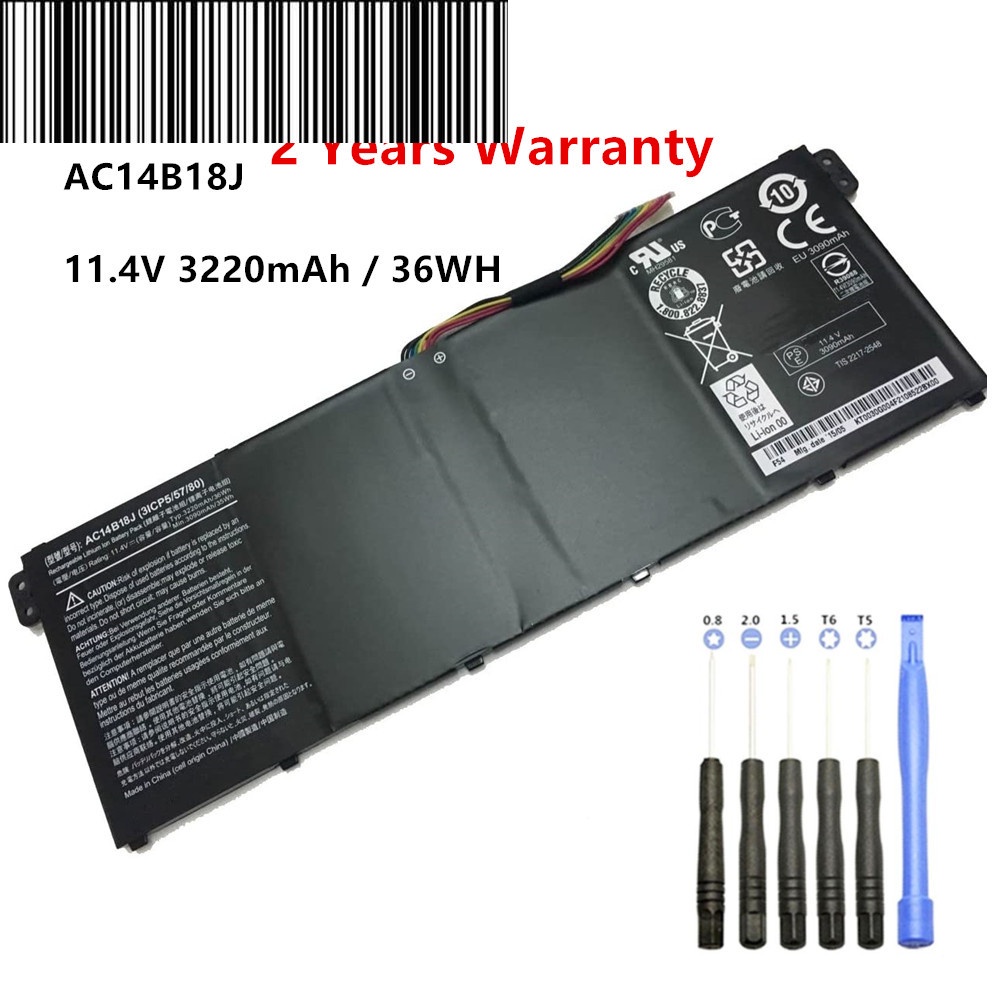 AC14B18J Laptop Battery for Acer TravelMate B115-MP B115-M, Chromebook ...