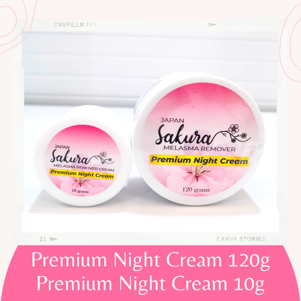 Japan Sakura Melasma Remover Whitening Cream (NIGHT CREAM) 120g with