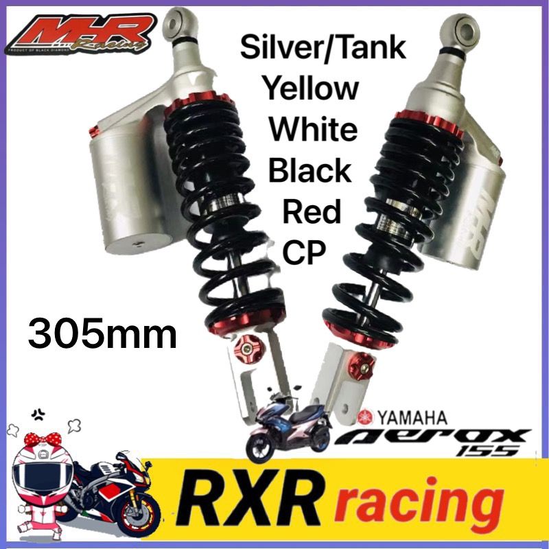 MHR Racing Motorcycle Rear Shock Set 305mm Aerox Aerox155 | Shopee ...