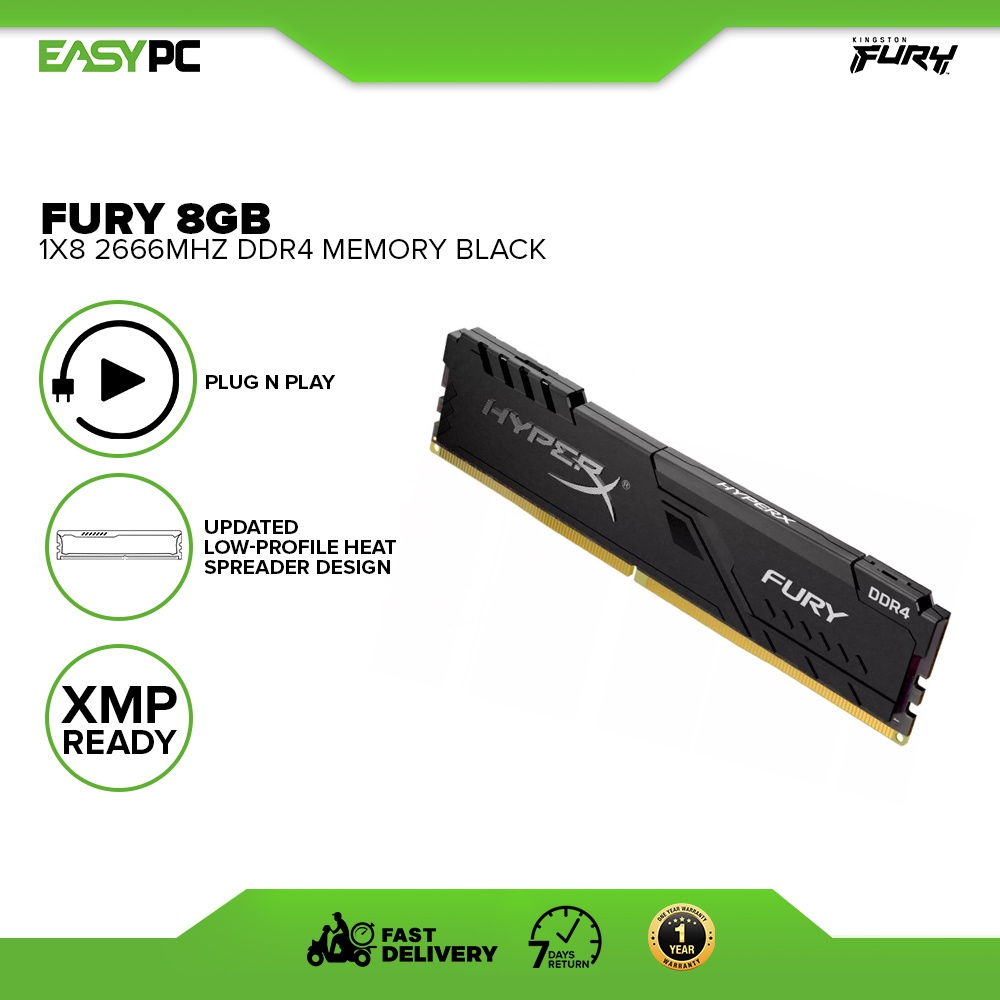 Kingston HyperX Fury 4GB | 8GB |16GB(2X8)3200mhz | DDR4 | Memory | RGB XMP- Ready | Shopee Philippines