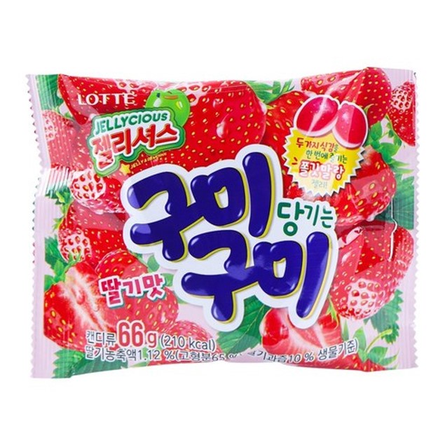 Lotte Jellycious Gummy Gummy Jelly Strawberry Korean Sweets Korean