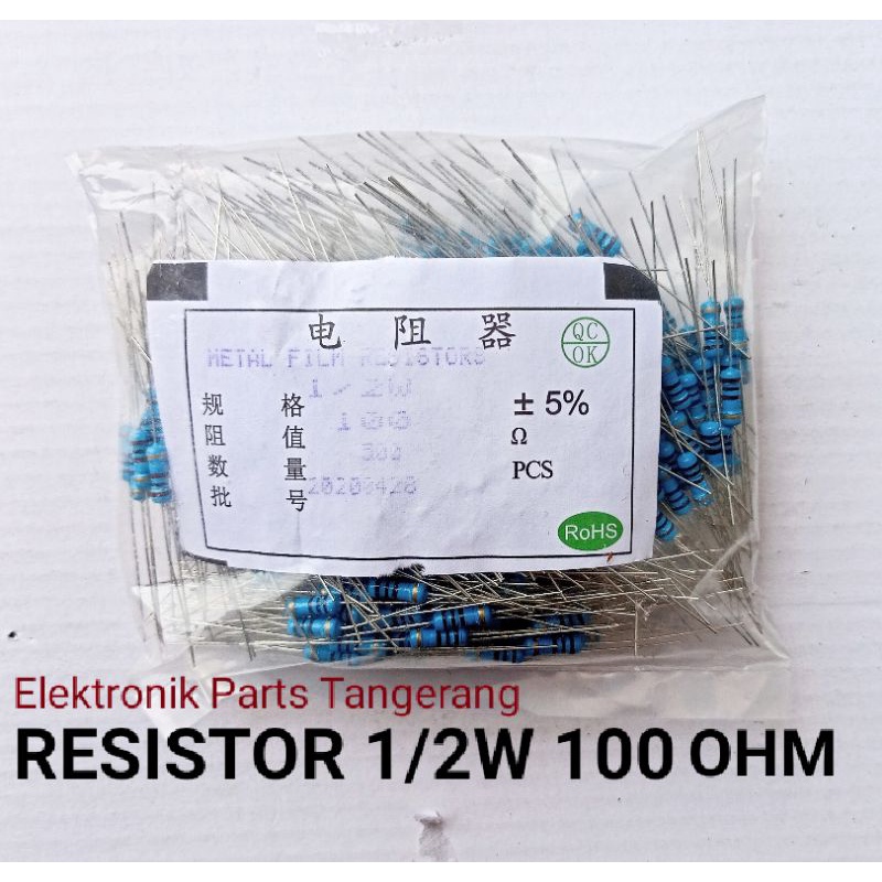 (10Pcs) Resistor 1/2 WATT 100 OHM RESISTOR 1/2W 100 OHM RESISTOR 1/2W