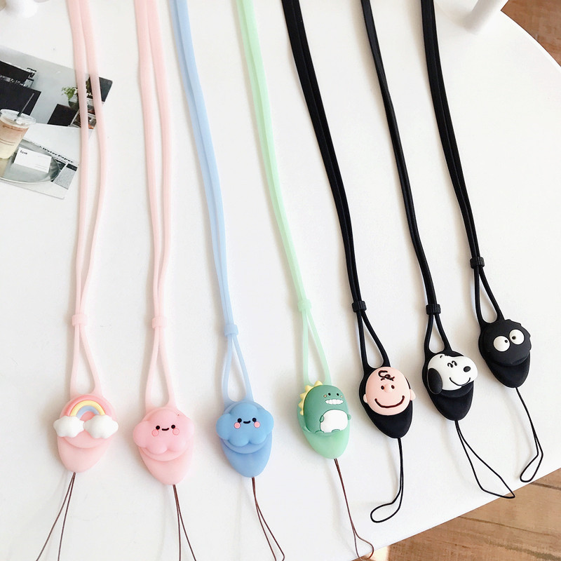 ID Lanyard phone lanyard, detachable ring, soft silicone, Cute Snoopy ...