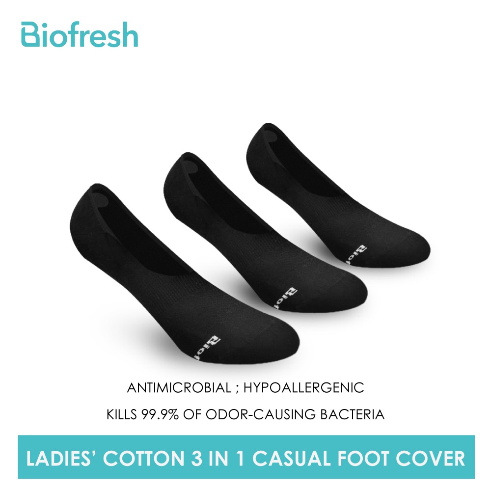 Biofresh Ladies' Antimicrobial Lite Thin Casual Foot Cover 3 pairs in a ...