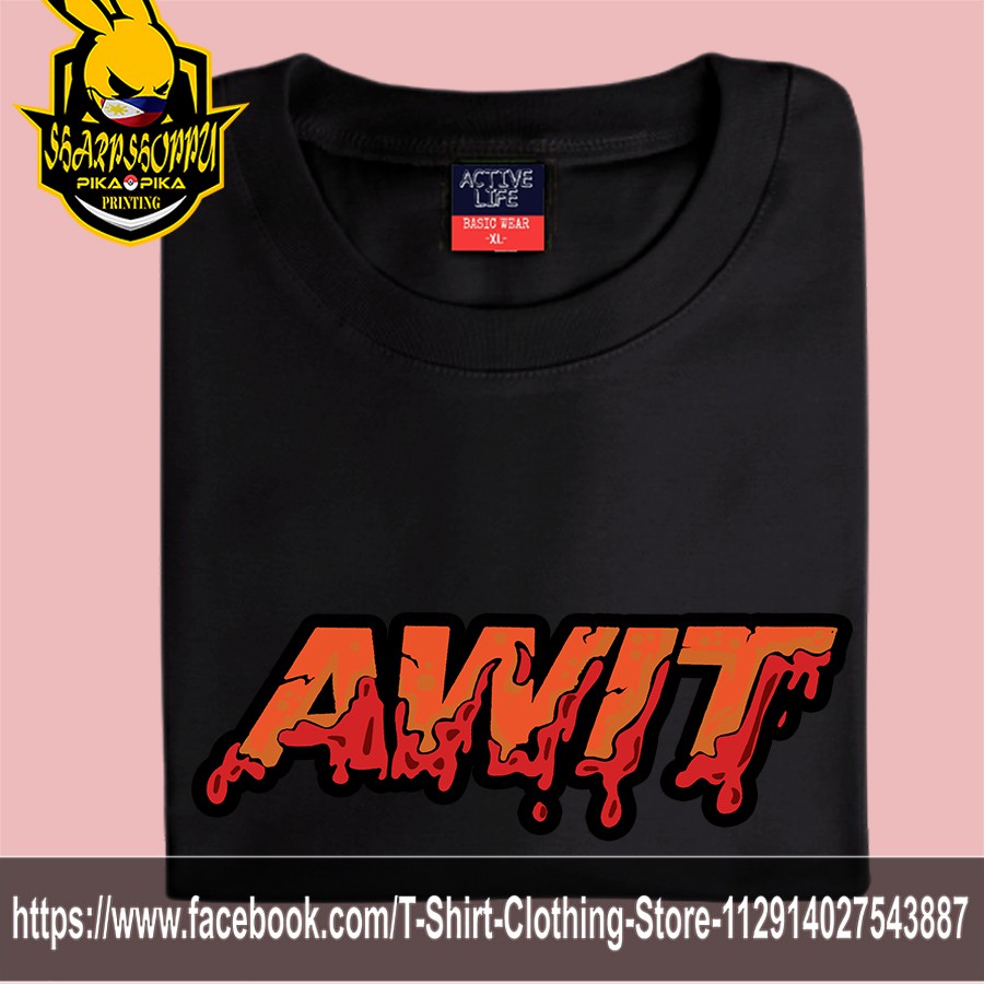 AWIT ORANGE RED PRINT & DESIGN CUSTOMIZED UNISEX T-SHIRT | Shopee ...